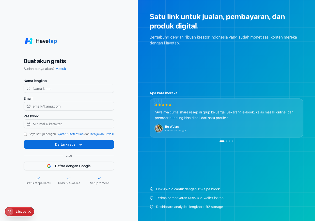 Daftar akun